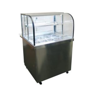 Curved Glass Sandwich and Salad Prep Counters - Refrigerated Display Counters for Sale Australia
