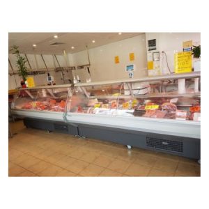 Butchery Equipment Fresh Meat Display Refrigerator Butcher Shop Seafood  Fish Display Freezer